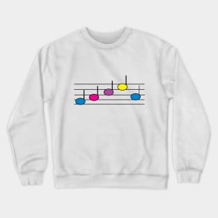 Music Notes Pink Blue Yellow Purple Crewneck Sweatshirt